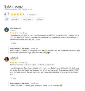 Google Reviews - Salon Iaomo